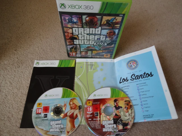GTA 5 Sur Xbox 360 Avec Carte Officielle – Version PAL, Bon état