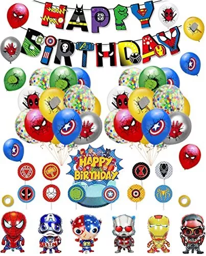 Decoración Cumpleaños Superhéroes Cumpleaños Globos Marvel Globos Decoracion Ave