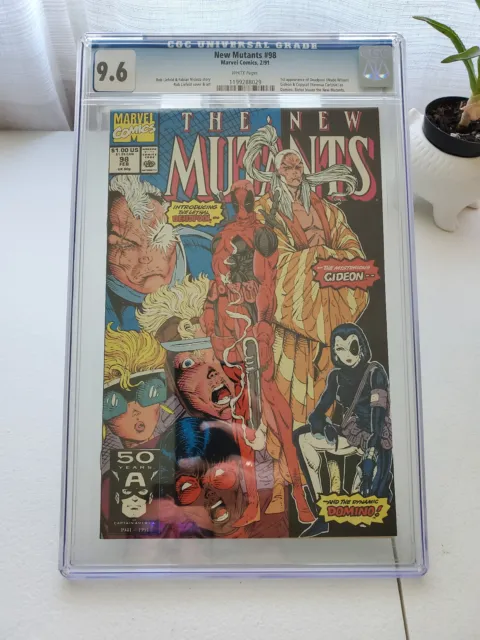 New Mutants #98 CGC NM+ 9.6 White Pages 1st Appearance of Deadpool