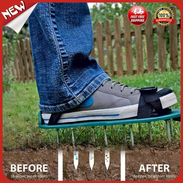 UK Gartenarbeit Wandersandalen Hof Garten Gras Lockerung Spitze Schuhe Werkzeug schwarz
