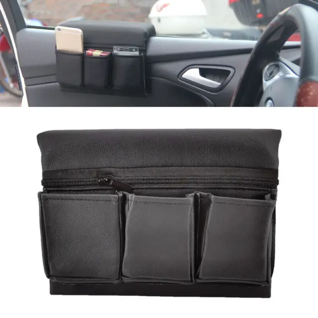 1×Car SUV Window Pocket Armrest Hanging Bag Leatherwear Storage Organizer Holder