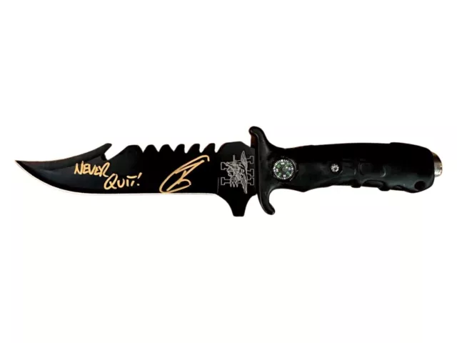 Robert O’Neill Signed Navy SEAL Team Six Tactical Military Knife Bin Laden PSA