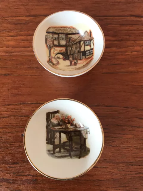 Two Vintage Lancaster and Sandland Small Pin/Jam/Trinket Dishes Made In England