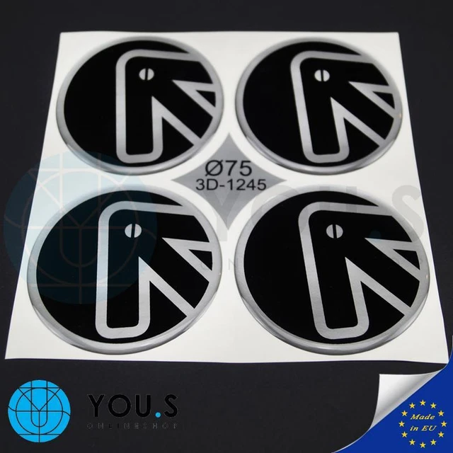 4x 55/51mm Tappi Coprimozzo Copricerch Cerchi in Lega Emblema