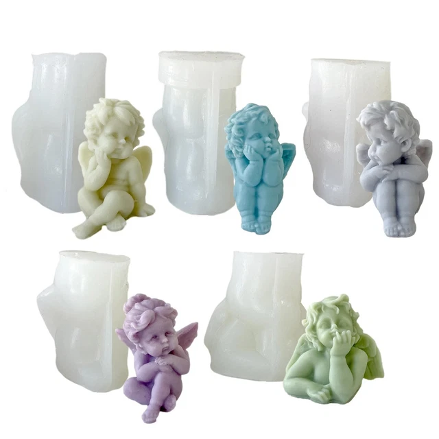 Silicone Angel Mold Silicone Molds for Candles 3D Angel Candle Making Mold