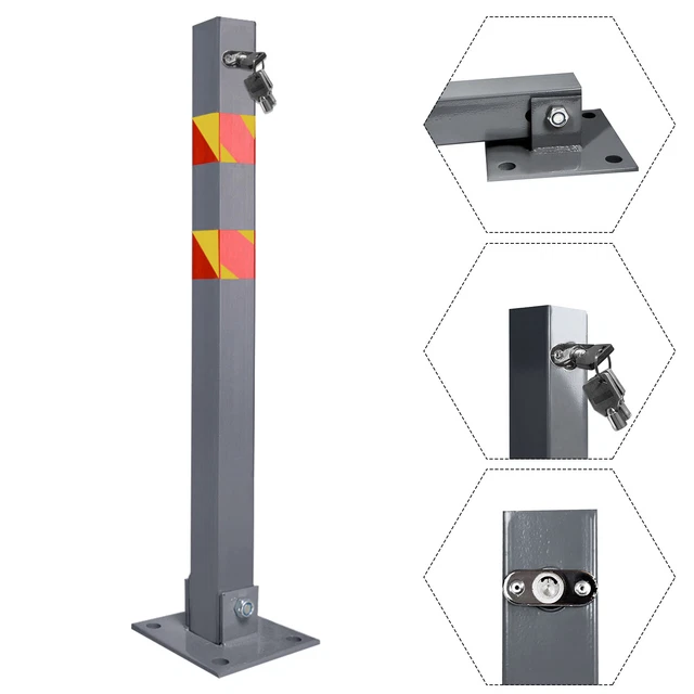Pali parcheggio pieghevoli dissuasore blocco parcheggio pali di bloccaggio 65 cm esterno nuovo#