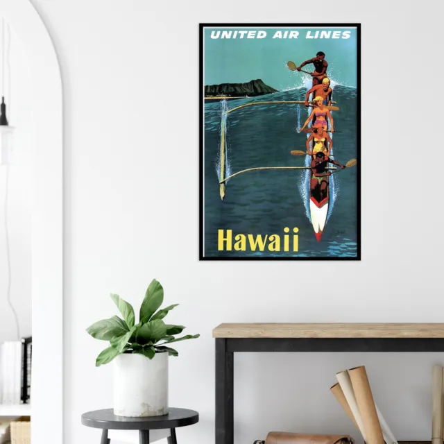 United Airlines - Hawaii - 1950s - Vintage Travel Poster - Version #1 2