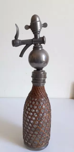 Ancien Siphon Grillagé Sparklets Bistrot Déco / Modèle rare