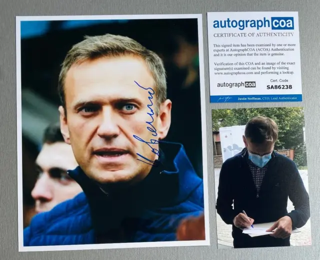 ALEXEI NAWALNY (†2024) In-person signed Foto 20x25 Autogramm+ Foto COA ACOA