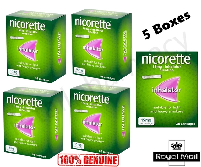 Inalatore Nicorette 15mg 36 Cartucce Scadenza - 12/2025 5 Confezioni