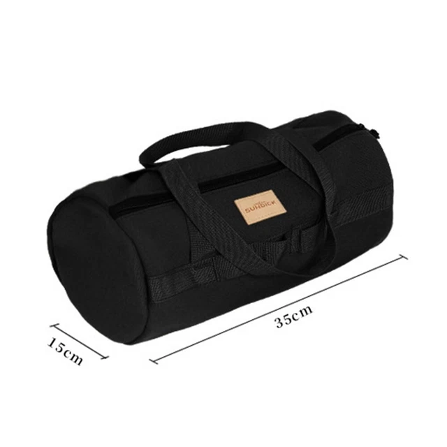Sac de rangement de tente en toile durable pour camping avec porte-marteau et co