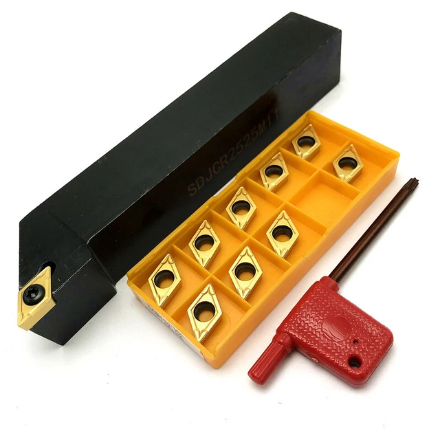 SDJCR 2525M11 25mm CNC Lathe External Turning Tool Holder + 10Pcs DCMT11T304