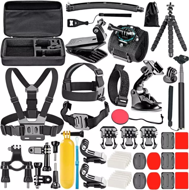 Set accessori action camera 50 in 1 compatibili con GoPro Hero 12 11 10 9 7 6 5 4