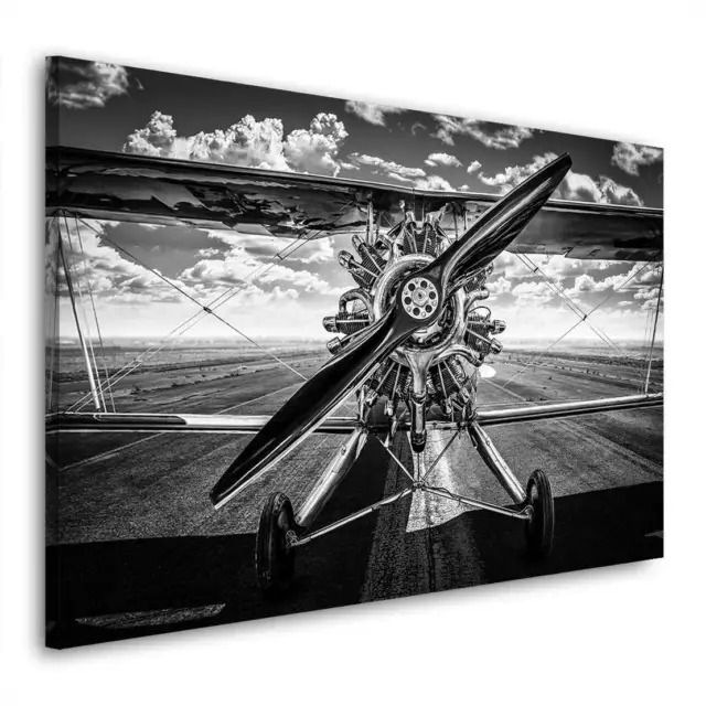 Leinwandbild Flugzeug Vintag Bilder Wanddeko Kunstdruck Modern Versand kostenlos