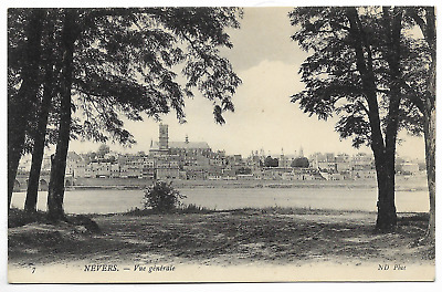 CPA "nevers-general view from behind the trees