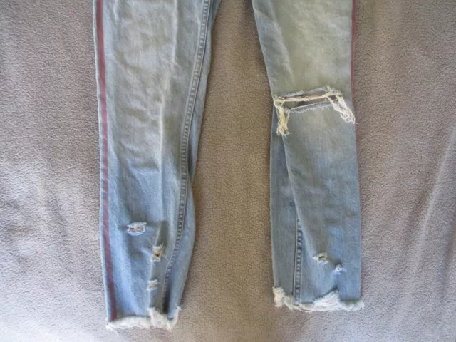 Abercrombie Jeans Womens 24 Blue Annie High Rise Girlfriend Distressed Denim 3