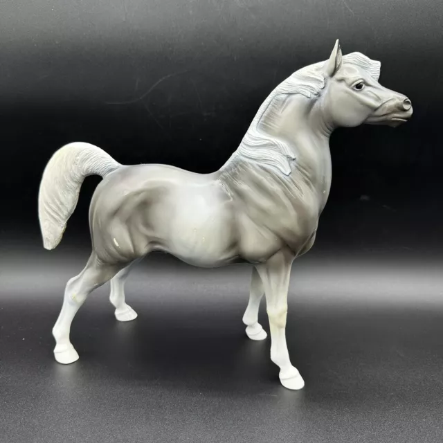 Pearl Blue Grey White Mane Hartland 10" Arabian Horse Plastic Mold Figurine Toy