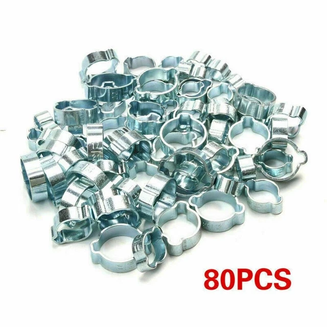 O Clips double clip d'oreille essence support de quincaillerie tuyau d'eau 80 pi