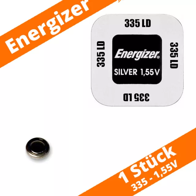 1 x Energizer 335 Uhrenbatterie 1,55 V SR512SW Batterie Knopfzelle Silberoxid