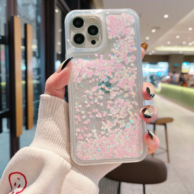 For OPPO VIVO Quicksand Love Liquid Glitter Hot Women Girl Soft Phone Case Cover