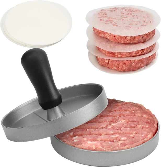 KIGI Doppelte Burgerpresse – Antihaftbeschichtet, Für Perfekte Patties Von 1/4 Bis 1/2 Pfund