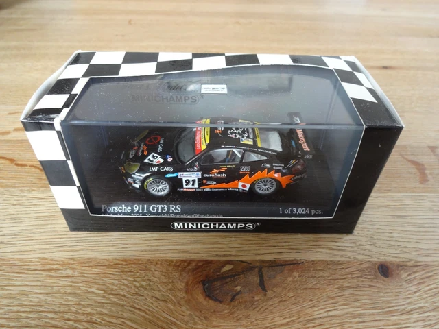 Minichamps 1/43 – Porsche 911 GT3 RS – Mans 2005 Test Day – Noire – Boîte Incluse