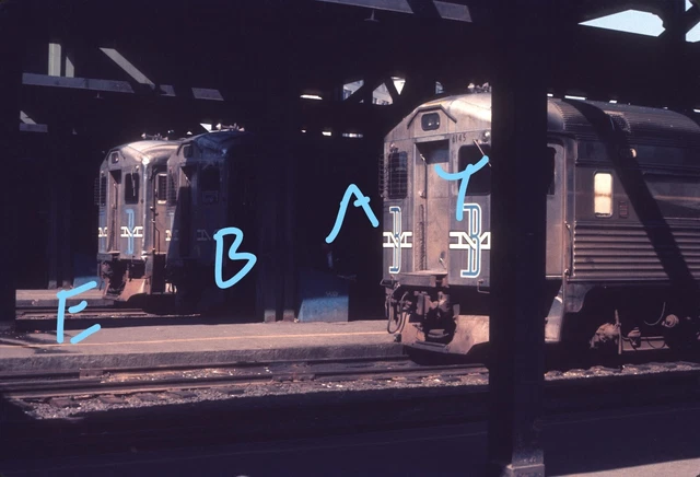 Boston & Maine B&M RDC Group North Station Boston MA 1973 Original Ektachrome