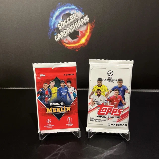 Pacchetto UEFA 2020/21 Topps cromato Merlin + Pacchetto UCL edizione Giappone 👀 BELLINGHAM RC