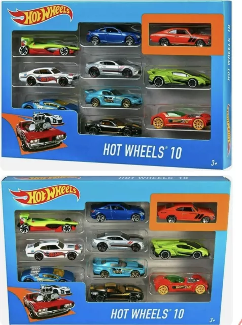 Hot Wheels 1:64 Scale 10-Pack Cars - Styles May Vary, Ages 3+ 