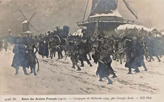 Salone De Artistes Francese Campgne De Hollande 1795-MILITARY Foto Cartolina