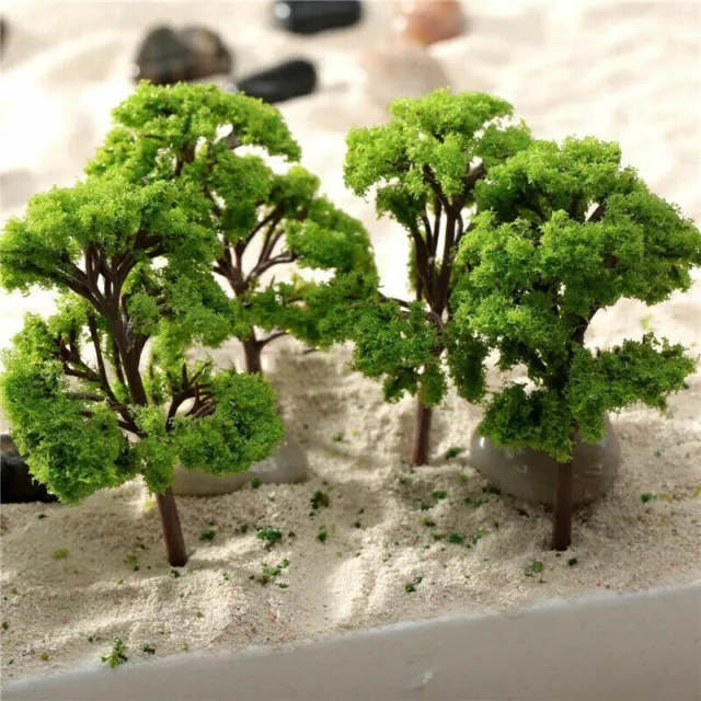 10 Pieces HO OO Scale Model Trees Perfect for Train and Scenery Layouts 3