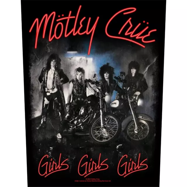 MOTLEY CRUE official XLG back patch -GIRLS GIRLS GIRLS