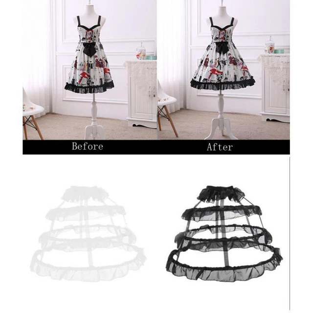 White/Black Wedding Dress Petticoat Crinoline Underskirt