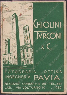 PAVIA CASTELLO DUOMO CANDELABRI LAMPIONI ILLUMINAZIONE 1930 DALMINE 