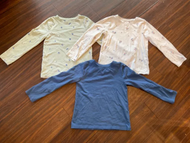 Bundle John Lewis T-shirt top a maniche lunghe ragazze età 7 anni.