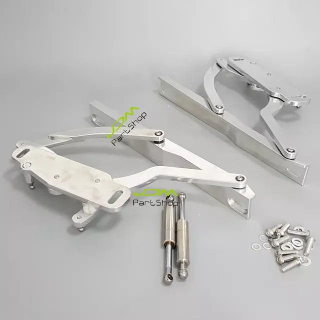 Aluminum Polished Hood Hinges KIT Fit 1970-81 Chevrolet Camaro Pontiac Firebird