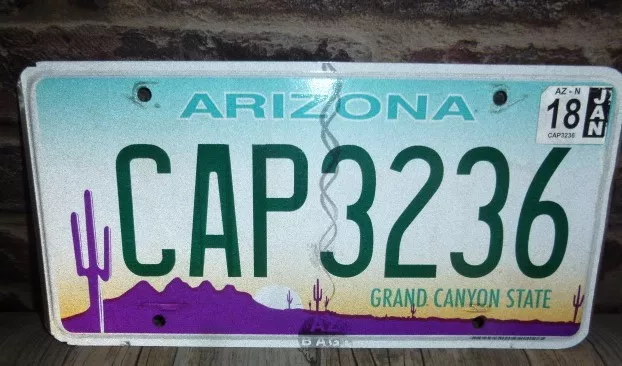 Collection Plaque Us License Plate Arizona Jan 18 Grand Canyon State 3