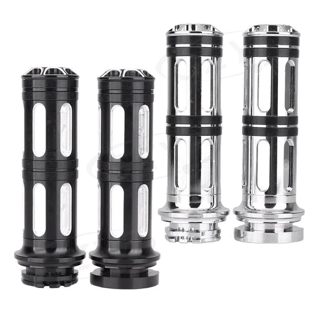 2pcs CNC Handlebar Hand Grips Fit Harley Touring Road Street Glide 1996-2007 06