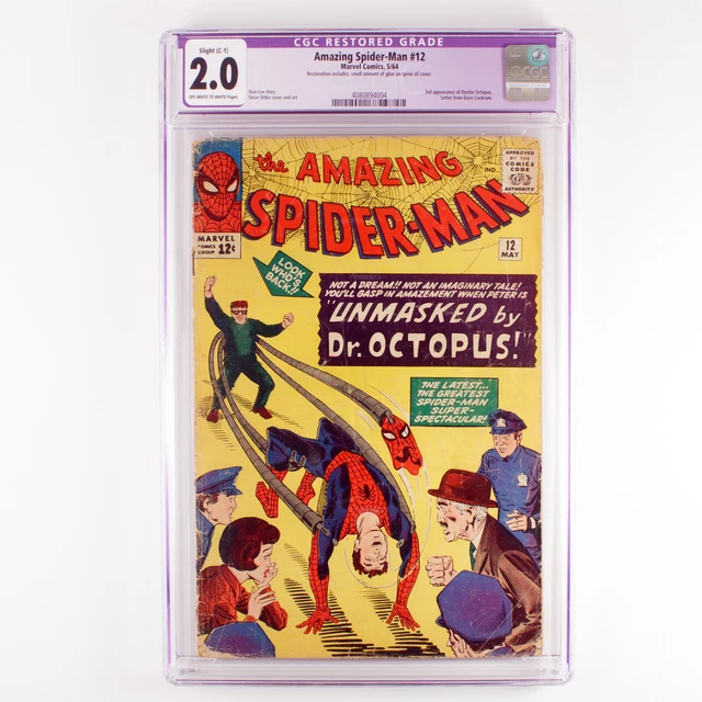 The Amazing Spider-Man #12 - CGC 2.0 - Restored C-1 - OW-W - Dr Octopus