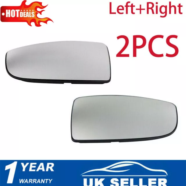 FOr FORD TRANSIT MK8 LOWER DOOR WING MIRROR GLASS 2014 ON LEFT RIGHT BACK PLATE