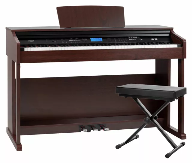 Piano Digital Stage E-Piano Set 88 Touches 600 Voix EQ AUX Banc