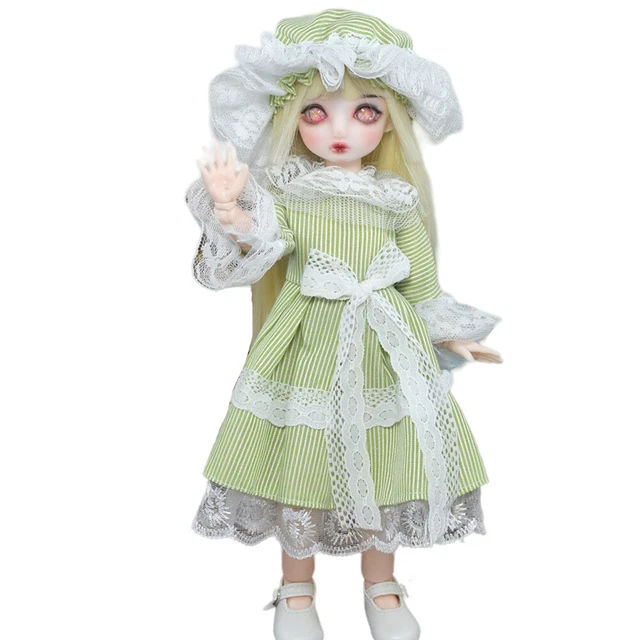 1/6 BJD Doll 12 inch Girl Doll with Dress Hat Shoes Full Set Kids Best Gift Toy