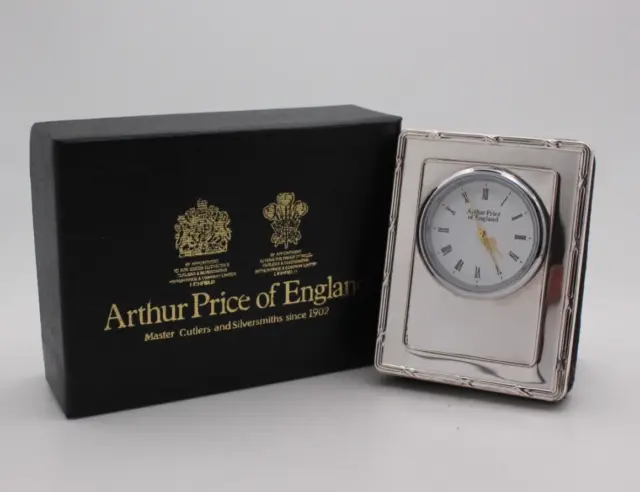 Working Hallmarked Sterling Silver Clock by Arthur Price London 1996