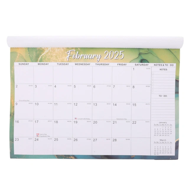 20252026 DESK CALENDAR 18 Month Standing Flip Wall Hanging £18.88