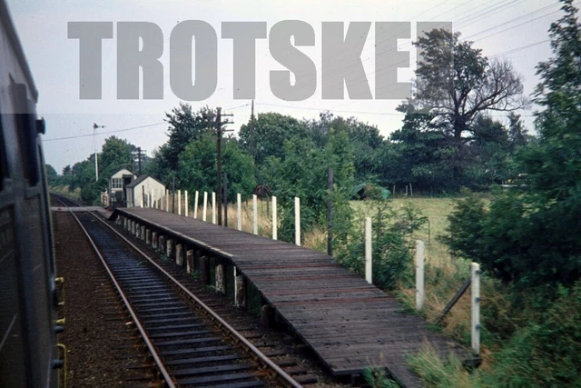35mm Slide BR British Rail Scene View Bow Brickhill Station 1973 Original