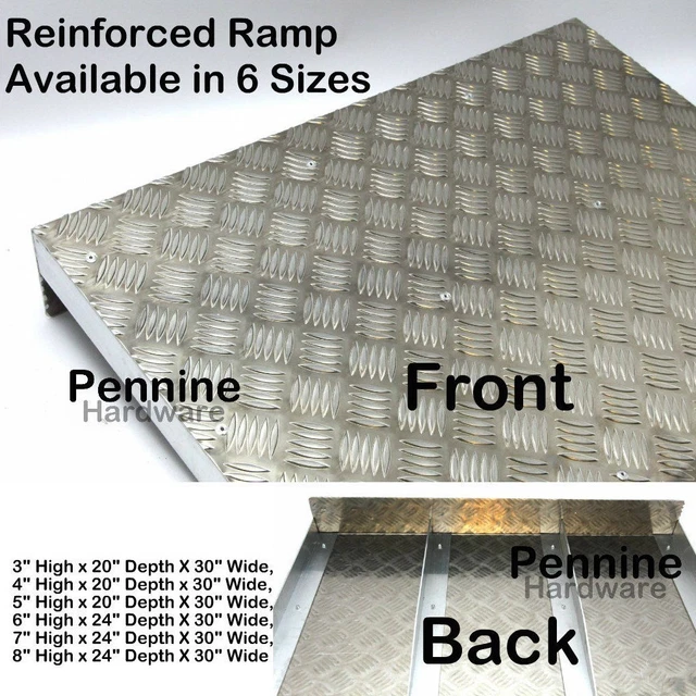 CHEQUER PLATE RAMP REINFORCED Motorbike Disabled Wheelchair RAMP Anti ...