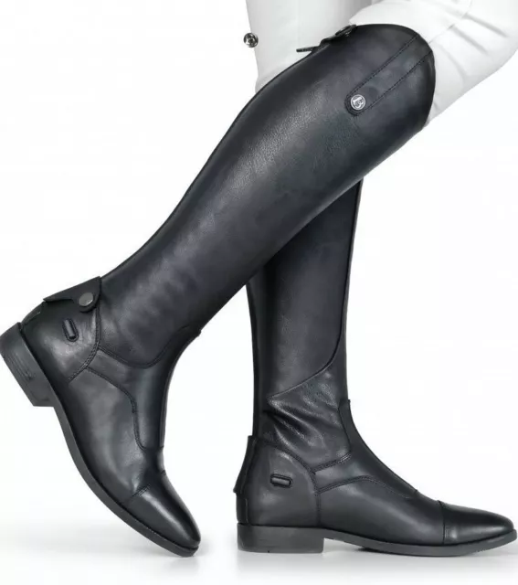 Brogini Casperia V2 3D Stretch Long Tall Leather Riding Boots Black/Brown UK3-11 2