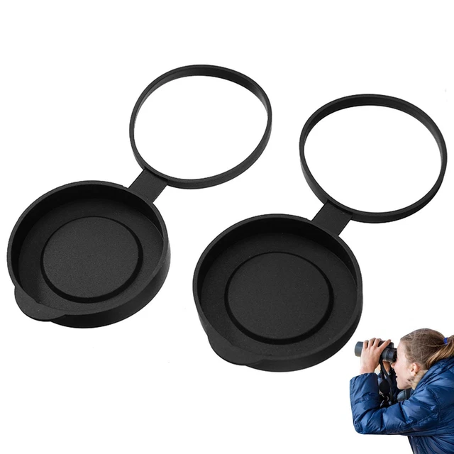 2 PIEZAS 10x42 Binoculares Goma Len Cubierta Tapas Protección Cubiertas de Len para Binoculares