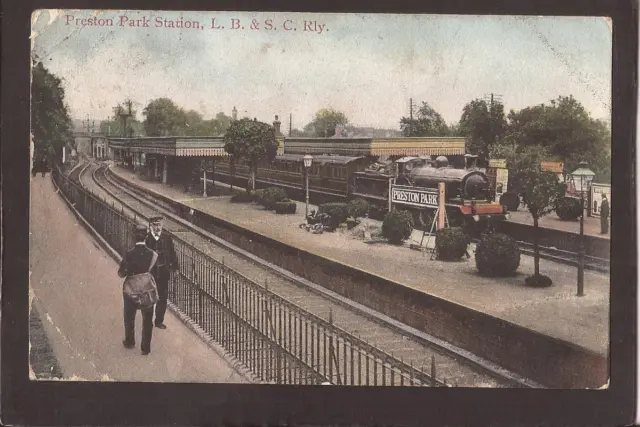 Sussex-London Brighton & South Coast Railway-Preston Park Railway Station-1907.