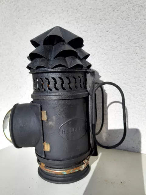 Antica lanterna a candela ! lume miniera candil Lampe mineur treno militaria ?